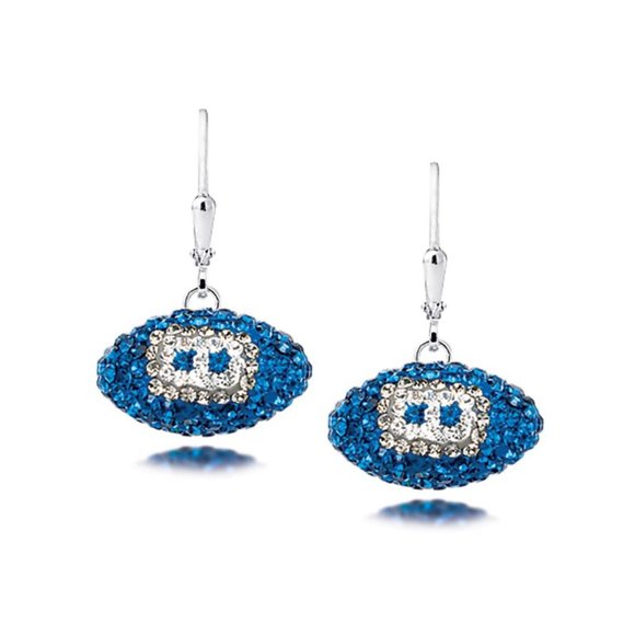 NFL Team Detroit Lions Football Earrings Sterling Silver - Official Licensed - Picture 1 of 1